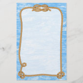 Blauwe oceaangolven met noorderbreedte briefpapier (Voorkant)
