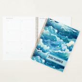 Blauwe oceaangolven planner (Display)
