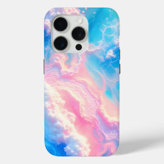 Blauwe Oceaangolven Roze Zomer Zee Strand Turquois iPhone 15 Pro Case