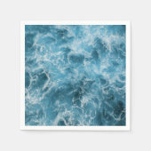Blauwe oceaangolven servet (Voorkant)