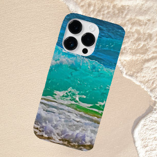 Blauwe oceaangolven stralen kunst Case-Mate iPhone 14 pro hoesje