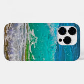 Blauwe oceaangolven stralen kunst Case-Mate iPhone case (Achterkant (horizontaal))