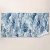 Blauwe oceaangolven strandlaken (Voorkant)