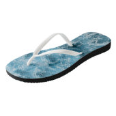 Blauwe oceaangolven teenslippers (Schuin)