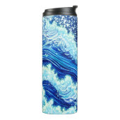 Blauwe oceaangolven thermosbeker (Gedraaid links)