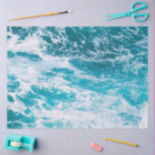 Blauwe oceaangolven tissuepapier (Craft)