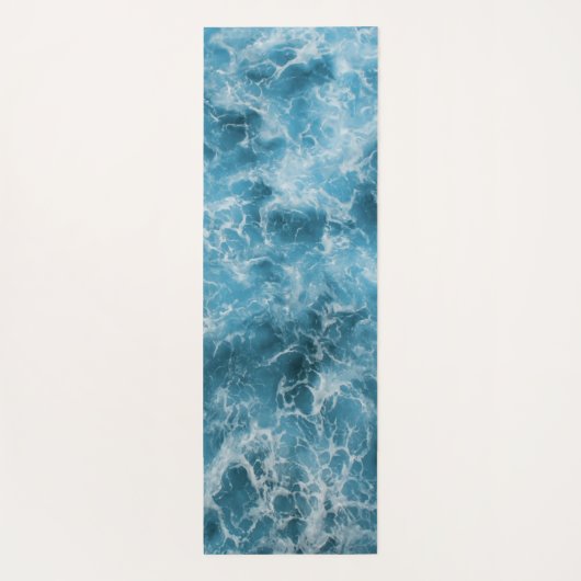 Blauwe oceaangolven yogamat (Achterkant)