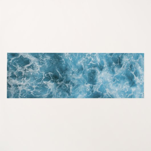 Blauwe oceaangolven yogamat (Voorkant (horizontaal))