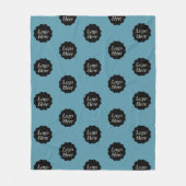 Blauwe oceaankleur fleece deken (Voorkant)