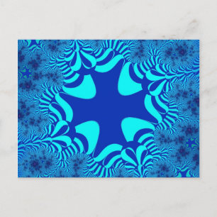 Blauwe oceaankruis briefkaart