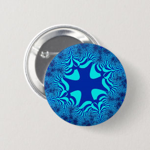 Blauwe oceaankruis ronde button 5,7 cm