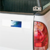 Blauwe oceaansurfgolf bumpersticker (Op Truck)