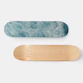 Blauwe Ocean Summer Beach Waves Skateboard (Horizontaal)