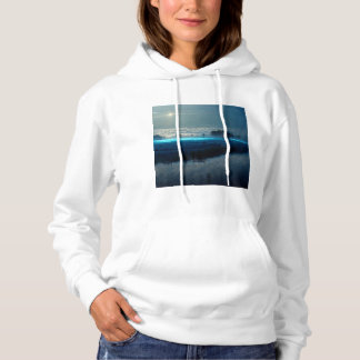 blauwe ochtend wazige mist hyper echte 4.000 rand  hoodie