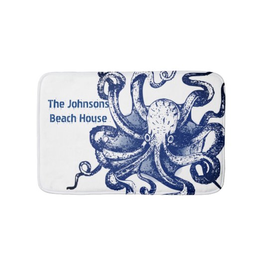 Blauwe octopus badmat (Voorkant)