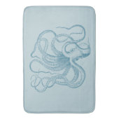 Blauwe octopus badmat (Voorkant Verticaal)