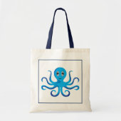 Blauwe octopus Canvas tas (Voorkant)
