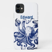 Blauwe octopus Case-Mate iPhone case (Achterkant)