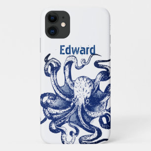 Blauwe octopus iPhone 11 hoesje