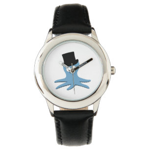 Blauwe octopus horloge