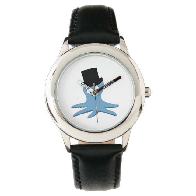 Blauwe octopus horloge (Voorkant)