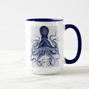 Blauwe octopus mok