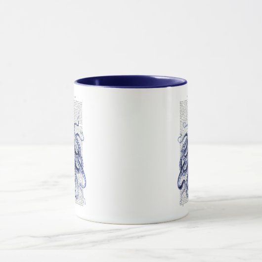 Blauwe octopus mok (Midden)