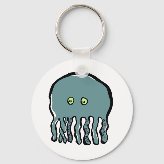 blauwe octopus sleutelhanger (Voorkant)