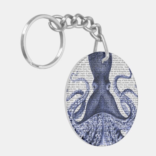 Blauwe octopus sleutelhanger (Voorkant Links)