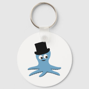 Blauwe octopus sleutelhanger