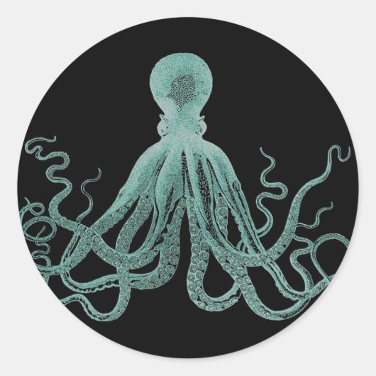 Blauwe octopus stickers (Voorkant)