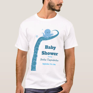 Blauwe octopus T-shirt van de Man