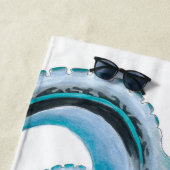 Blauwe Octopusinkt & Marker Strandlaken (In situ)