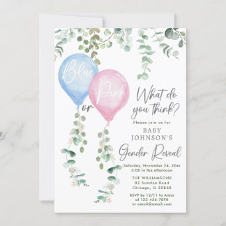 Blauwe of roze ballonnen groen geslacht onthullen kaart