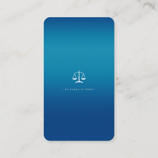 Blauwe officier van justitie bij wet | Classy Scal Visitekaartje (Achterkant)