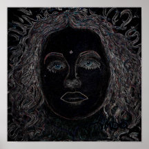 Blauwe ogen 12x12-inch Poster