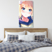 Blauwe Ogen 2 Canvas Afdruk (Insitu (Slaapkamer))