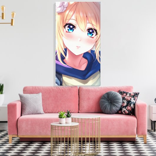 Blauwe Ogen 2 Canvas Afdruk (Insitu (Woonkamer))