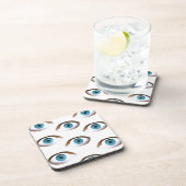 blauwe ogen bier onderzetter (Rechterzijde)