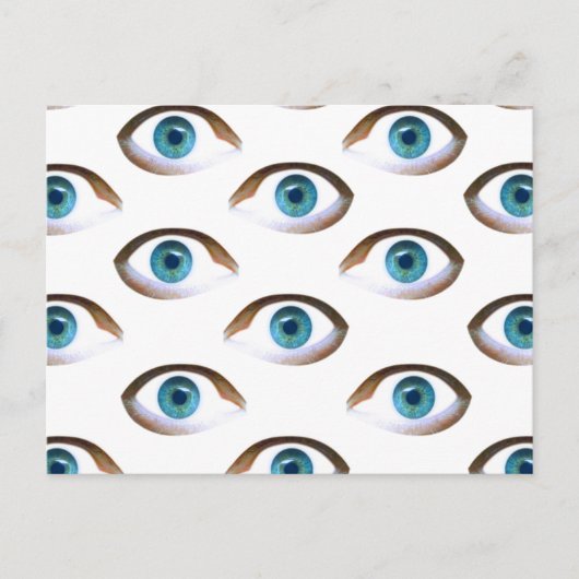 blauwe ogen briefkaart (Voorkant)