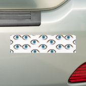 blauwe ogen bumpersticker (Op auto)