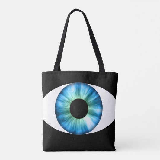 Blauwe ogen Canvas tas (Achterkant)