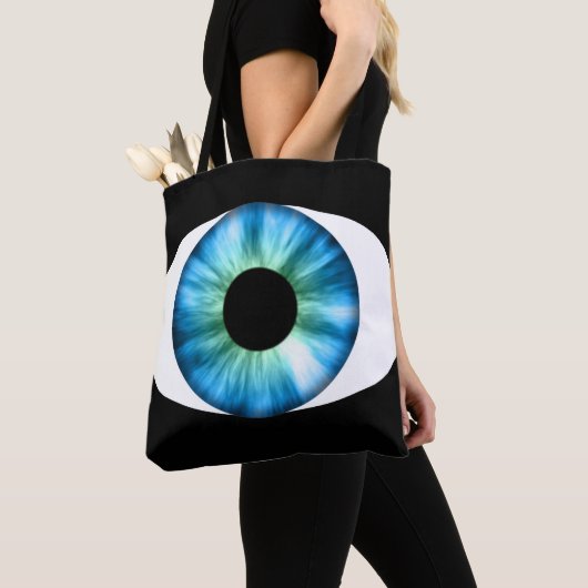 Blauwe ogen Canvas tas (Dichtbij)