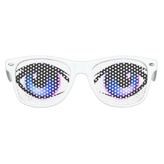 BLAUWE OGEN. EMOJI OGEN. KINDER SUNGLASSEN ZONNEBRIL (Voorkant)