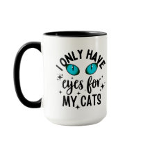 Blauwe Ogen Kat Kop Mok, Cute Kat Liefhebber Koffi