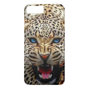 Blauwe ogen luipaard iPhone hoesje
