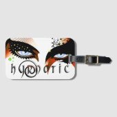 Blauwe ogen Mode make-up Bagagelabel (Voorkant (horizontaal))