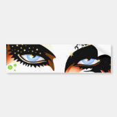 Blauwe ogen Mode make-up Bumpersticker (Voorkant)
