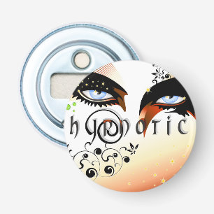 Blauwe ogen Mode make-up Button Flesopener