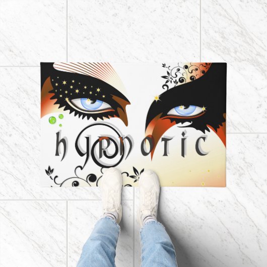 Blauwe ogen Mode make-up Deurmat (Binnen)